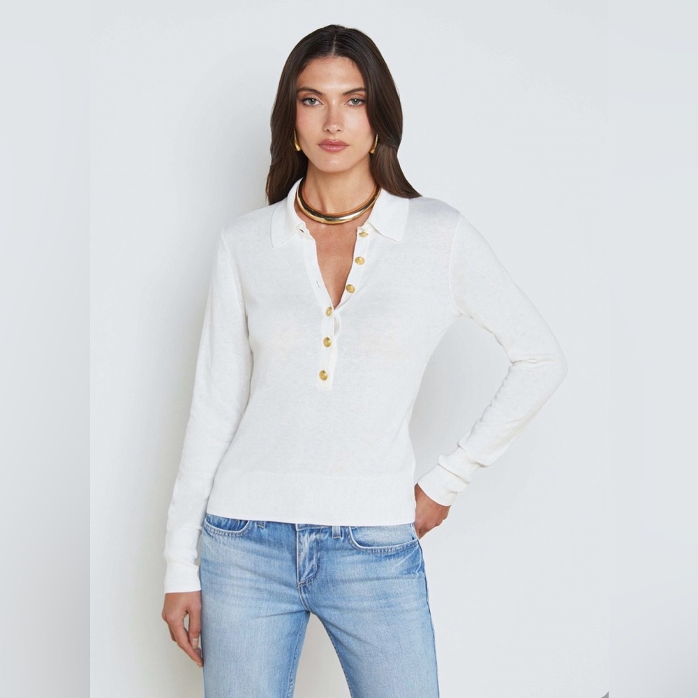NWT L’AGENCE STERLING COLLARED SWEATER